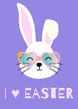 I Love Easter funny Bunny