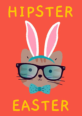 Funny Easter Bunny Cat