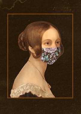Vintage Woman in Mask