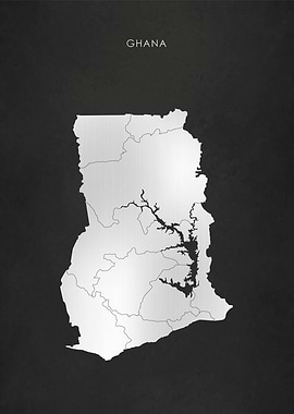 Silver Ghana Map