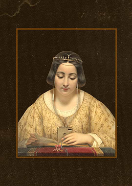 Funny vintage woman iphone