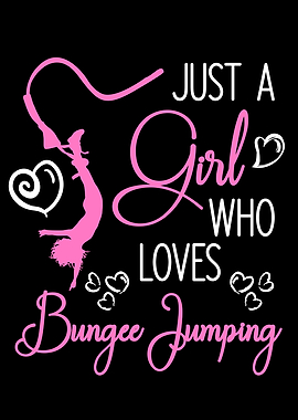 Girl bungee jumping