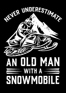Old Man With A Snowmobile