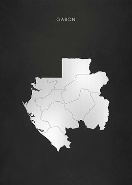 Silver Gabon Map