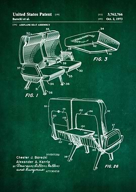 14 Airplane Seat Patent