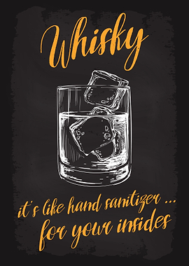 Whisky like hand sanitizer