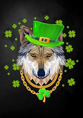 Lucky Wolf St Patricks Day