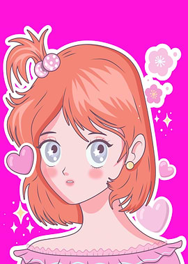 Cute anime girl love