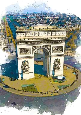 paris in watercolor