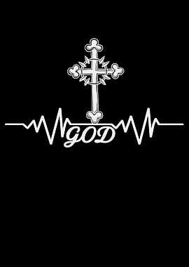 God Heartbeat Cross