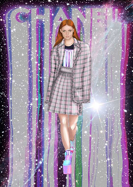 Pink oversized wool blazer