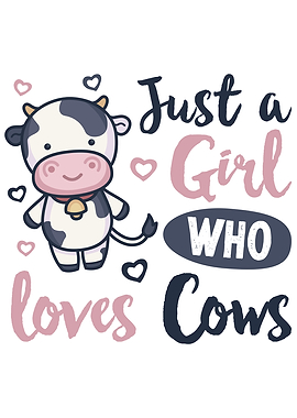 Girl who loves Cows Cute