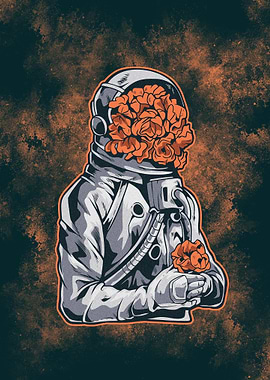 Orange bloom in space
