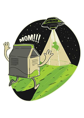 Funny Cow Alien Ufo Milk