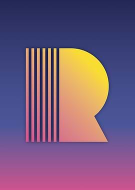 80s Retro Letter R