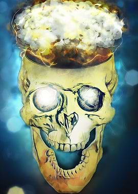 smiley skull 04 Exploding