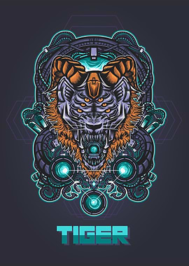 Tiger Teal Orange Mecha