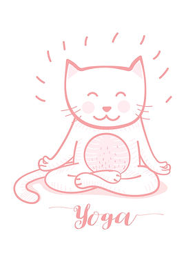 funny yoga cat