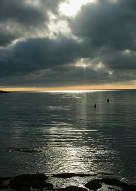 stormy sky and reflections