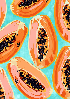 Big Papaya Watercolor