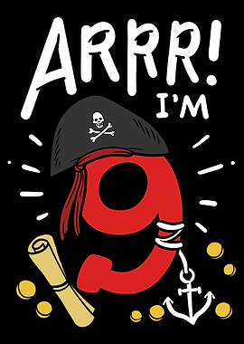 9th Birthday Pirate Nine Y
