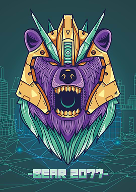 Bear Modern 2077 TealPurpl