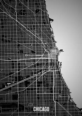 Chicago dark map