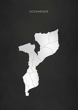 Silver Mozambique Map