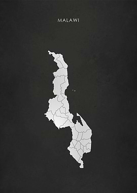 Silver Malawi Map