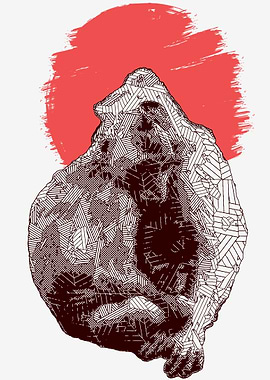 Monkey Couple Polygon