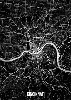 Cincinnati dark map