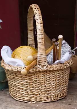 wool in basket