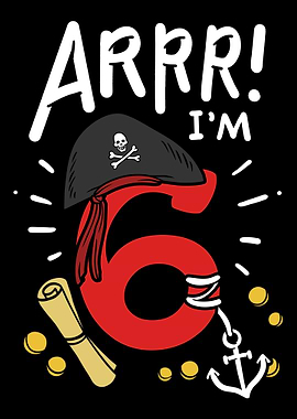 6th Birthday Pirate Six