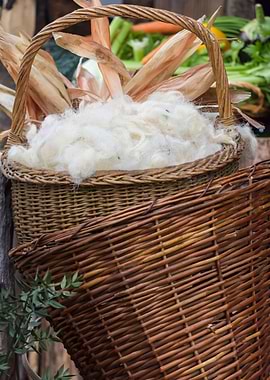 wool in basket
