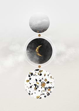 Terrazzo Planets and Moon