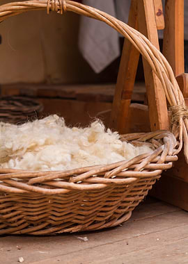 wool in basket