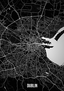 Dublin dark map