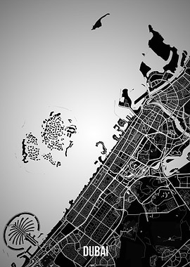 Dubai dark map