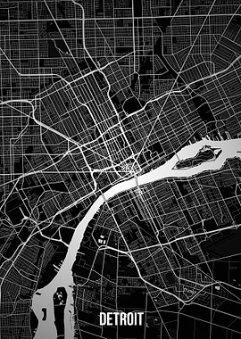 Detroit dark map