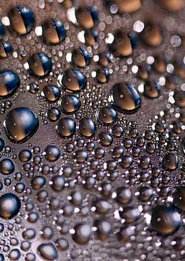 Drops wet close up prints