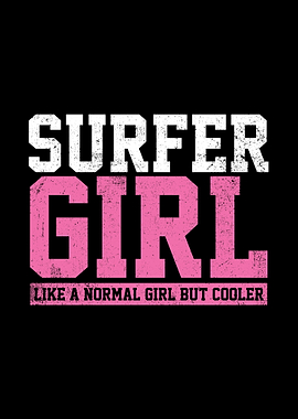 Surfer Girl Surfing