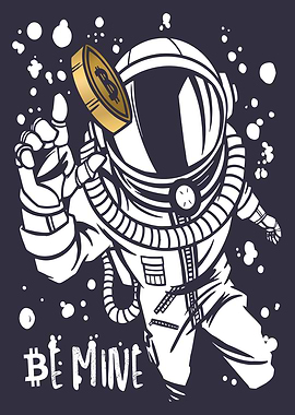 BITCOIN ASTRONAUT DESIGN