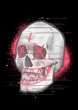 Skull blood splatter