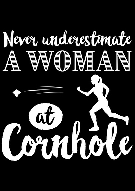 Funny Woman at Cornhole