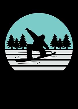 Snowboarding Retro Vintage