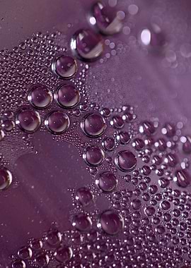 Colorful water drops macro