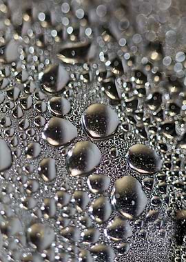 Colorful water droplets