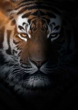 wild tiger face portrait