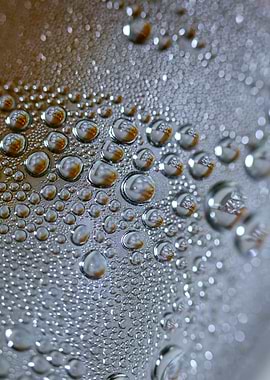 Colorful water droplets