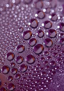 Colorful water drops macro